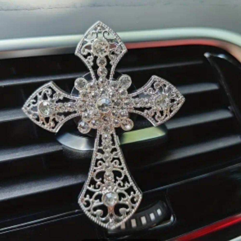 Bling Cross Air Freshener  & Car Accessory